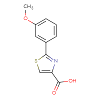 Chemical structure of 2-(3-methoxyphenyl)-1,3-thiazole-4-carboxylic acid - CSSB00011260868