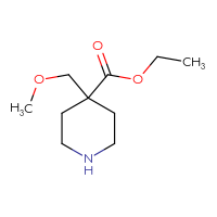 Chemical structure of ethyl 4-(methoxymethyl)piperidine-4-carboxylate - CSSB00000725012