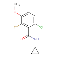 Chemical structure of 6-chloro-N-cyclopropyl-2-fluoro-3-methoxybenzamide - CSSB03560412314