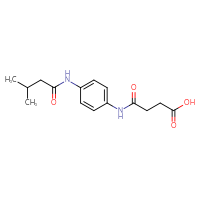 Chemical structure of 3-{[4-(3-methylbutanamido)phenyl]carbamoyl}propanoic acid - CSSB00020583726