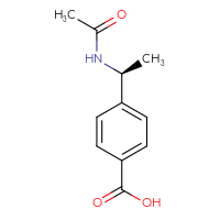 Chemical structure of 4-[(1S)-1-acetamidoethyl]benzoic acid - CSSB00021641643