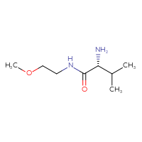 Chemical structure of (2R)-2-amino-N-(2-methoxyethyl)-3-methylbutanamide - CSSB00012298365