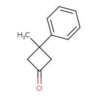 Chemical structure of 3-methyl-3-phenylcyclobutan-1-one - CSSB00000062871