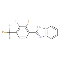 Chemical structure of 2-[2,3-difluoro-4-(trifluoromethyl)phenyl]-1H-1,3-benzodiazole - CSSB06717302870