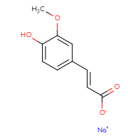 Chemical structure of sodium (2E)-3-(4-hydroxy-3-methoxyphenyl)prop-2-enoate - CSSB00016990466