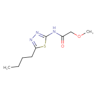 Chemical structure of N-(5-butyl-1,3,4-thiadiazol-2-yl)-2-methoxyacetamide - CSSB00033426454