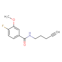 Chemical structure of 4-fluoro-3-methoxy-N-(pent-4-yn-1-yl)benzamide - CSSB00001601913