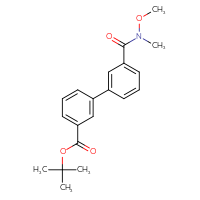 Chemical structure of tert-butyl 3'-[methoxy(methyl)carbamoyl]-[1,1'-biphenyl]-3-carboxylate - CSSB06583275025