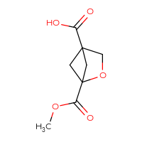 Chemical structure of 1-(methoxycarbonyl)-2-oxabicyclo[2.1.1]hexane-4-carboxylic acid - CSSB00135419228