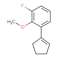 Chemical structure of 1-(cyclopent-1-en-1-yl)-3-fluoro-2-methoxybenzene - CSSB06591887542