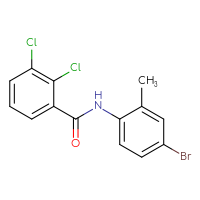 Chemical structure of N-(4-bromo-2-methylphenyl)-2,3-dichlorobenzamide - CSSB00000481493