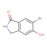 Chemical structure of 6-bromo-5-hydroxy-2,3-dihydro-1H-isoindol-1-one - CSSB00010381687
