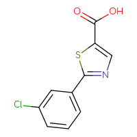 Chemical structure of 2-(3-chlorophenyl)-1,3-thiazole-5-carboxylic acid - CSSB00011266543