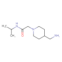 Chemical structure of 2-[4-(aminomethyl)piperidin-1-yl]-N-(propan-2-yl)acetamide - CSSB00011228439