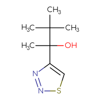 Chemical structure of 3,3-dimethyl-2-(1,2,3-thiadiazol-4-yl)butan-2-ol - CSSB03550391676