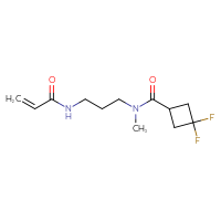 Chemical structure of N-{3-[1-(3,3-difluorocyclobutyl)-N-methylformamido]propyl}prop-2-enamide - CSSB21134139055