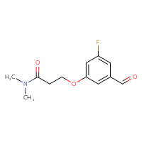Chemical structure of 3-(3-fluoro-5-formylphenoxy)-N,N-dimethylpropanamide - CSSB00006742581