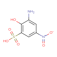 Chemical structure of 3-amino-2-hydroxy-5-nitrobenzene-1-sulfonic acid - CSSB00000029774