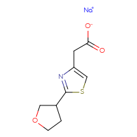 Chemical structure of sodium 2-[2-(oxolan-3-yl)-1,3-thiazol-4-yl]acetate - CSSB00103146439