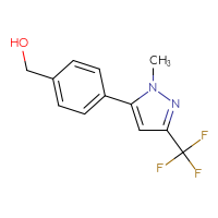Chemical structure of {4-[1-methyl-3-(trifluoromethyl)-1H-pyrazol-5-yl]phenyl}methanol - CSSB00053260339