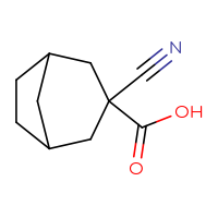 Chemical structure of 3-cyanobicyclo[3.2.1]octane-3-carboxylic acid - CSSB00102670496