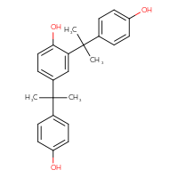 Chemical structure of 2,4-bis[2-(4-hydroxyphenyl)propan-2-yl]phenol - CSSB00015238172