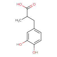 Chemical structure of 3-(3,4-dihydroxyphenyl)-2-methylpropanoic acid - CSSB00000080562