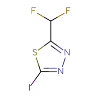 Chemical structure of 2-(difluoromethyl)-5-iodo-1,3,4-thiadiazole - CSSB00011859006