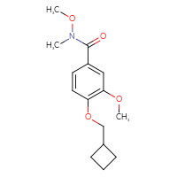 Chemical structure of 4-(cyclobutylmethoxy)-N,3-dimethoxy-N-methylbenzamide - CSSB21151592054