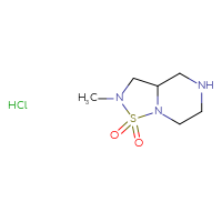 Chemical structure of 2-methyl-hexahydro-2H-1λ⁶-[1,2,5]thiadiazolo[2,3-a]pyrazine-1,1-dione hydrochloride - CSSB21495909387