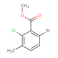 Chemical structure of methyl 6-bromo-2-chloro-3-methylbenzoate - CSSB00135280477