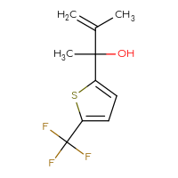 Chemical structure of 3-methyl-2-[5-(trifluoromethyl)thiophen-2-yl]but-3-en-2-ol - CSSB00030171609