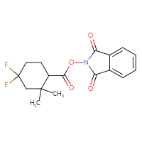 Chemical structure of 1,3-dioxo-2,3-dihydro-1H-isoindol-2-yl 4,4-difluoro-2,2-dimethylcyclohexane-1-carboxylate - CSSB03550091874