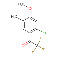 Chemical structure of 1-(2-chloro-4-methoxy-5-methylphenyl)-2,2,2-trifluoroethan-1-one - CSSB14923971156