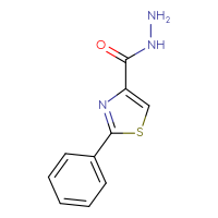 Chemical structure of 2-phenyl-1,3-thiazole-4-carbohydrazide - CSSB00000018072