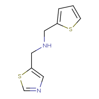 Chemical structure of [(1,3-thiazol-5-yl)methyl][(thiophen-2-yl)methyl]amine - CSSB00000710175