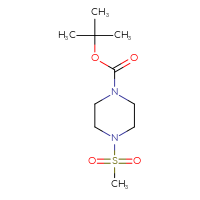 Chemical structure of tert-butyl 4-methanesulfonylpiperazine-1-carboxylate - CSSB00000238423