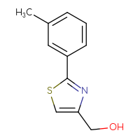 Chemical structure of [2-(3-methylphenyl)-1,3-thiazol-4-yl]methanol - CSSB00012306521