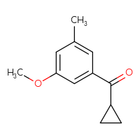 Chemical structure of cyclopropyl(3-methoxy-5-methylphenyl)methanone - CSSB02130318633