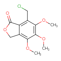Chemical structure of 7-(chloromethyl)-4,5,6-trimethoxy-1,3-dihydro-2-benzofuran-1-one - CSSB00020600635