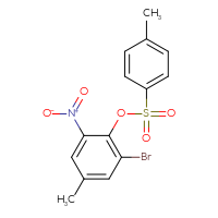 Chemical structure of 2-bromo-4-methyl-6-nitrophenyl 4-methylbenzene-1-sulfonate - CSSB06731729209