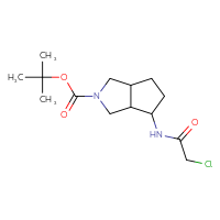 Chemical structure of tert-butyl 4-(2-chloroacetamido)-octahydrocyclopenta[c]pyrrole-2-carboxylate - CSSB00154433845