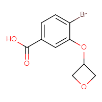 Chemical structure of 4-bromo-3-(oxetan-3-yloxy)benzoic acid - CSSB00132307110