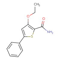 Chemical structure of 3-ethoxy-5-phenylthiophene-2-carboxamide - CSSB00080417336