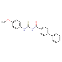 Chemical structure of 1-{[1,1'-biphenyl]-4-carbonyl}-3-(4-methoxyphenyl)thiourea - CSSB00121715136