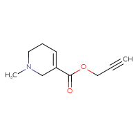 Chemical structure of prop-2-yn-1-yl 1-methyl-1,2,5,6-tetrahydropyridine-3-carboxylate - CSSB00015976418