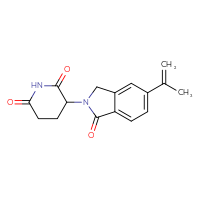 Chemical structure of 3-[1-oxo-5-(prop-1-en-2-yl)-2,3-dihydro-1H-isoindol-2-yl]piperidine-2,6-dione - CSSB03543563376