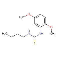 Chemical structure of 3-butyl-1-(2,5-dimethoxyphenyl)thiourea - CSSB00000486186