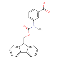 Chemical structure of 3-({[(9H-fluoren-9-yl)methoxy]carbonyl}(methyl)amino)benzoic acid - CSSB00025331034