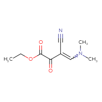 Chemical structure of ethyl 3-cyano-4-(dimethylamino)-2-oxobut-3-enoate - CSSB00020613911
